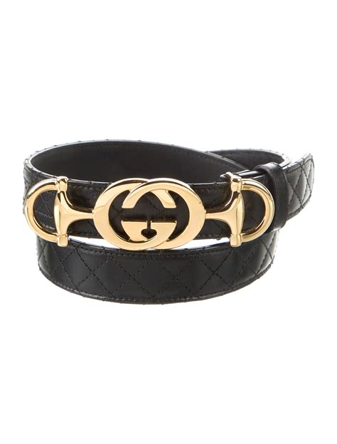 leather belt with interlocking g